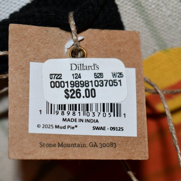 Mud Pie Halloween Collection Candy Corn Tote Bag #94130897C NWT - Picture 3 of 5